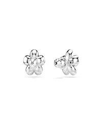 Swarovski x Ariana Grande Rhodium Plated Mother of Pearl Flower Stud Earrings