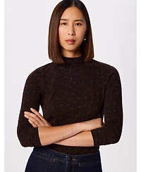 Whistles Women's Animal Roll Neck Top