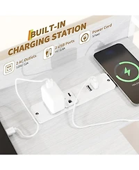 gaomon Rustic Dresser for Bedroom with Charging Station, App Controlled Rgb Led