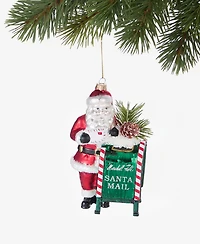 Holiday Lane Chicago Santa and Postbox Ornament, Macy's Exclusive