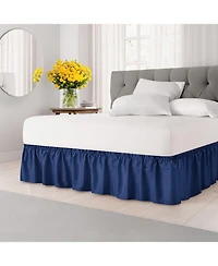 Cgk Unlimited Ruffled Elastic Wrap Around Bedskirt Inch Drop