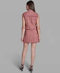 Bcbg Women's Button-Up Tweed Vest