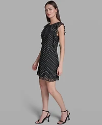 Bcbg Women's Flutter-Sleeve Polka Dot Dress