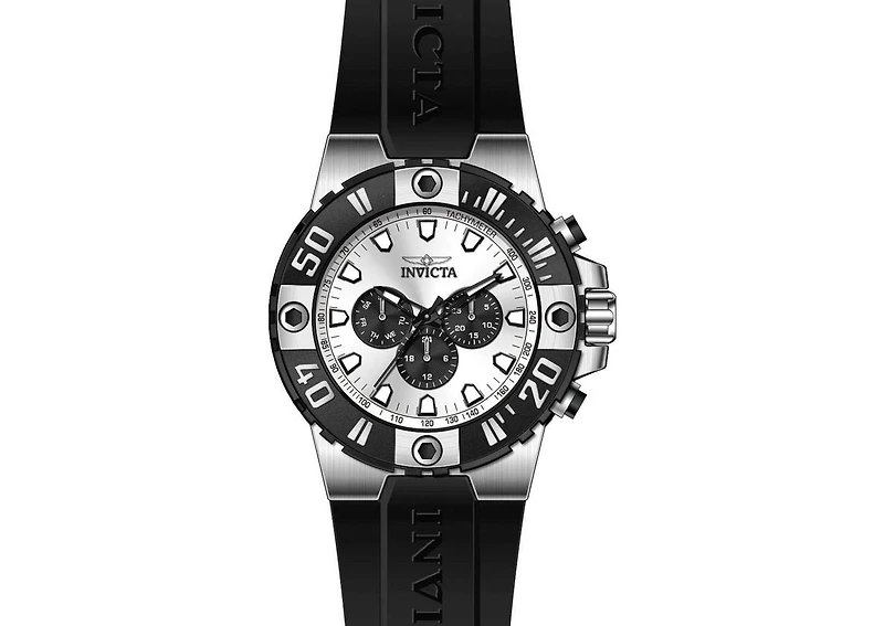 Invicta Men's 23969 Pro Diver Quartz Chronograph Silver Dial Watch