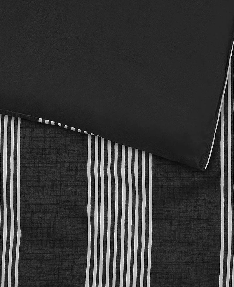 Kenneth Cole New York Banded Stripe Textured Microfiber 7-Pc. Comforter Set