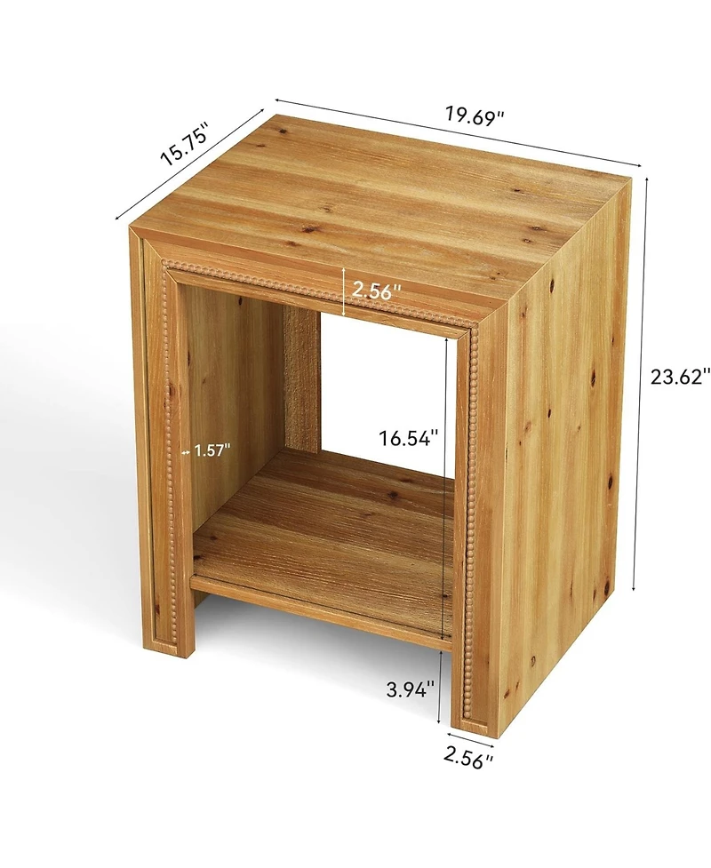 Tribesigns Solid Wood End Table