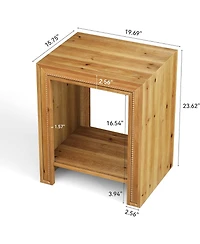 Tribesigns Solid Wood End Table