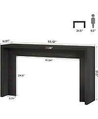 Tribesigns Media Console, 55-Inch Wooden Sofa Table with Storage for Entryway, Foyer, Hallway, Living Room