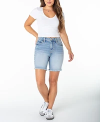 Celebrity Pink Women's Mr. Basic Bermuda Mid-Rise Shorts