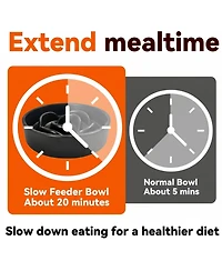 Aronkl Ceramic Slow Feeder Dog Bowl Set with Wooden Stand Anti-Gulping Anti-Slip Dishwasher Safe