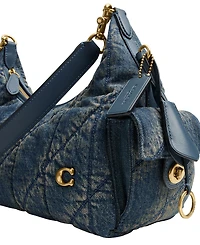 Coach Juliet Soft Quilted Denim Pocket Medium Shoulder Bag