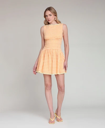 Avec Les Filles Women's Sleeveless Boat Neck Dress