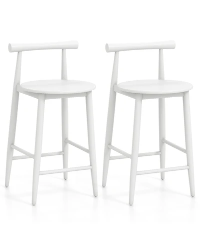 Slickblue Counter Height Bar Chair Set with Acacia Wood Frame and Supporting Legs