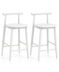 Slickblue Counter Height Bar Chair Set with Acacia Wood Frame and Supporting Legs