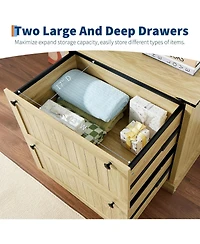 gaomon Farmhouse File Cabinets with 2 Drawers,30 in File Cabinets with Hanging File Folders for A4/Letter/Legal Size Documents
