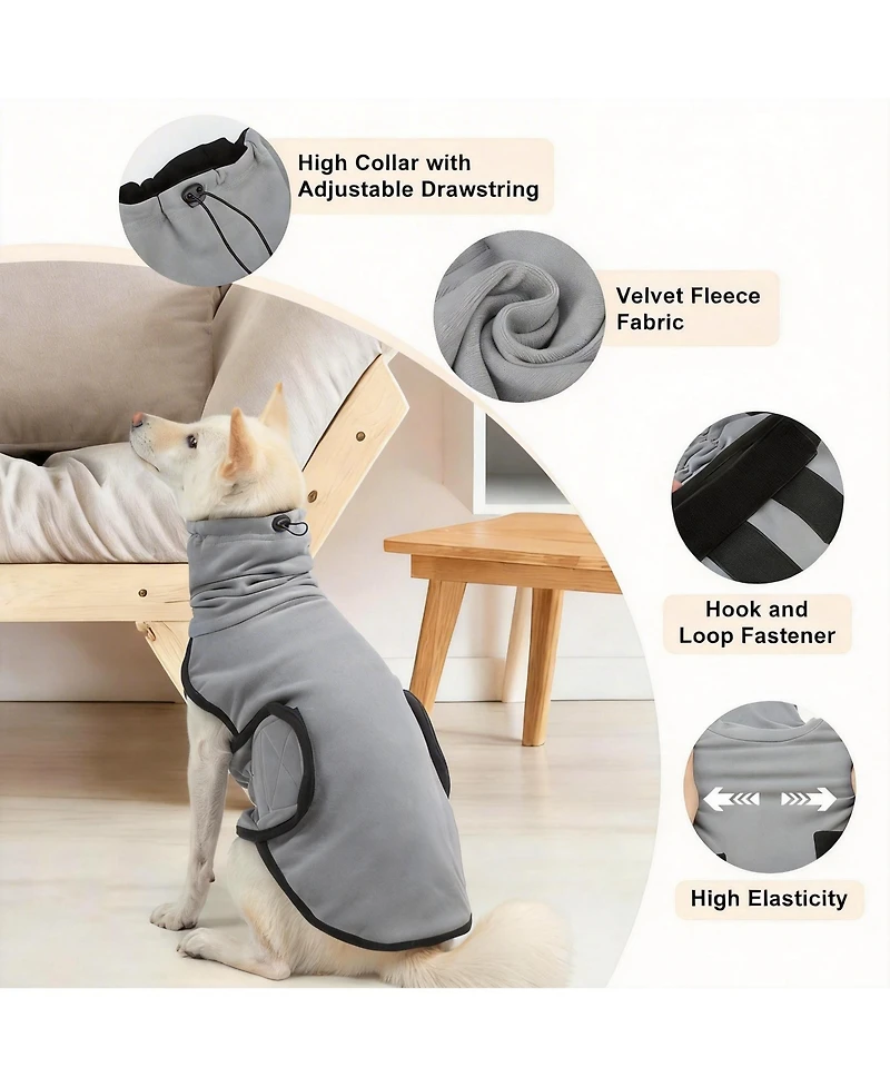 Aronkl Reversible Dog Anxiety Vest with Hood for Calming and Comfort