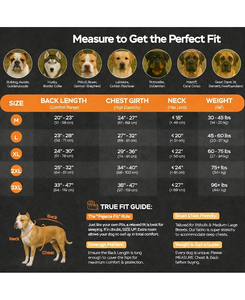 Aronkl Dog Anxiety Relief & Recovery Suit - Soft, Comfortable, Protects Wounds