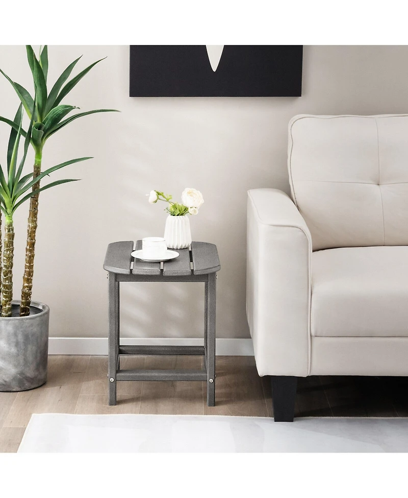 sumyeg Outdoor Weather Resistant Side Table for Patio and Garden