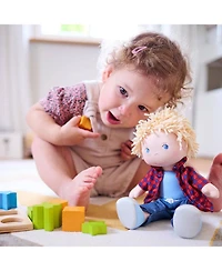 Haba Nick 12" Soft Boy Doll with Blonde Hair and Embroidered Face