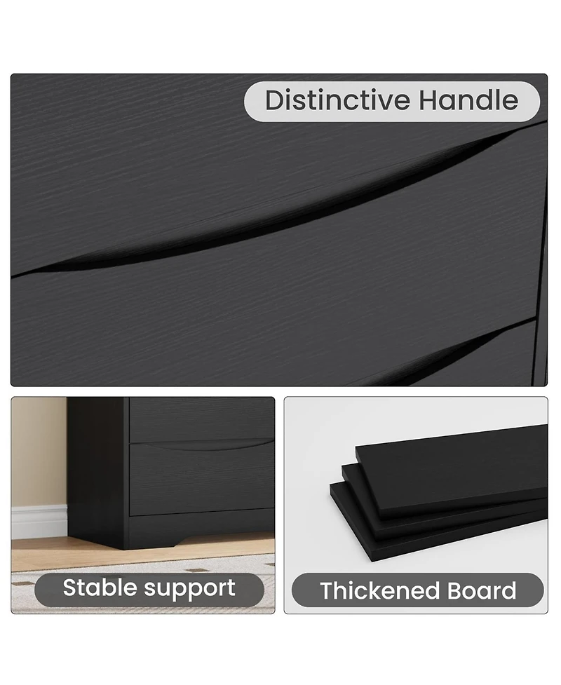 gaomon Wooden Dresser with Drawers, Tall Modern Closet with Deep Storage, Large Chest of Drawers with Wide Top