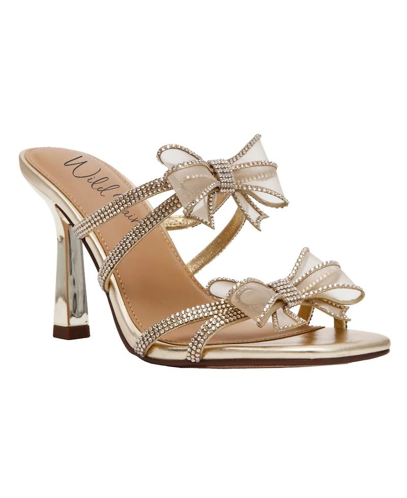 Wild Pair Women's Lucienne Slip-On Bow Sandals