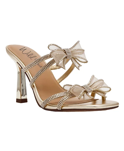 Wild Pair Women's Lucienne Slip-On Bow Sandals