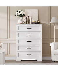gaomon Farmhouse 5 Drawers Dresser for Bedroom, 44'' Tall Chest of Drawer