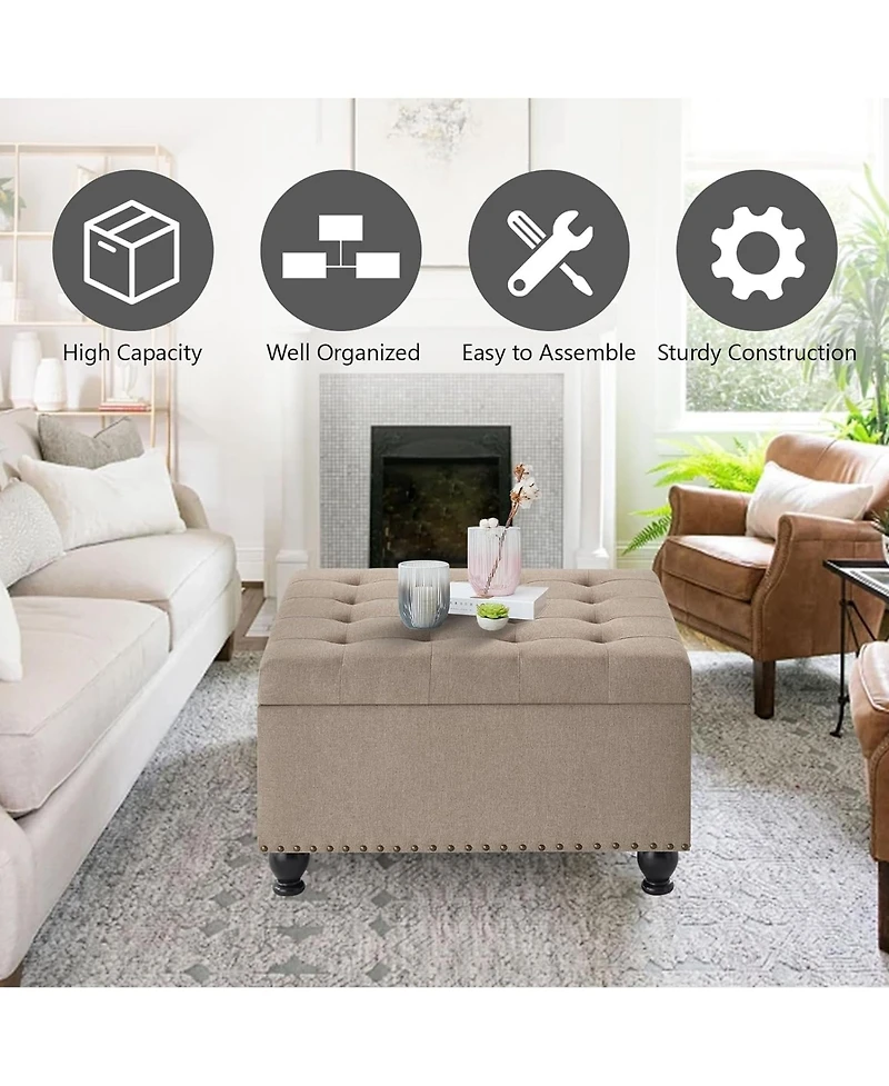 Rainsken Square Storage Ottoman