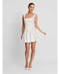 Six Stories Women's Scoop Neck Sleeveless Skater Mini Dress