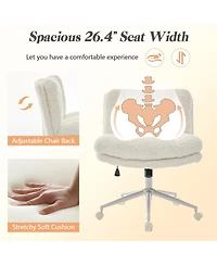 Rainsken Faux Fur Criss Cross Office Chair