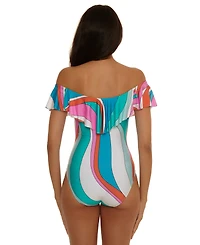 Trina Turk Women's Off-The-Shoulder One-Piece Swimsuit