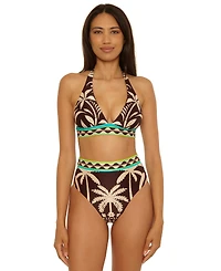 Trina Turk Women's Tie-Back Halter Neck Swim Top