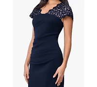 B&A By Betsy and Adam Women's V-Neck Long Dress