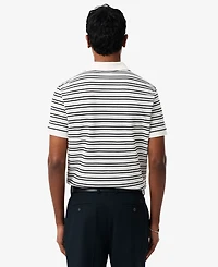 Lacoste Men's Classic Fit Striped Pique Polo Shirt