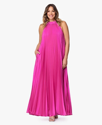 Xscape Plus Hammered Pleated Gown