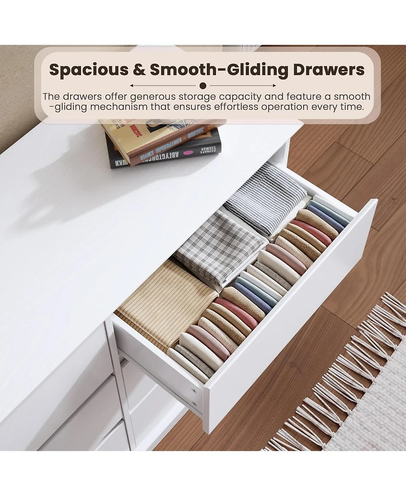 gaomon 9 Drawer Dresser for Bedroom Large Chest with Deep Drawers Wide Top Wooden Organizer for Living Room