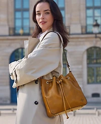 Patricia Nash Belamy Glazed Small Drawstring Bucket Bag