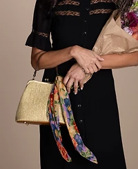 Patricia Nash Laureana Frame Satchel Bag with Scarf