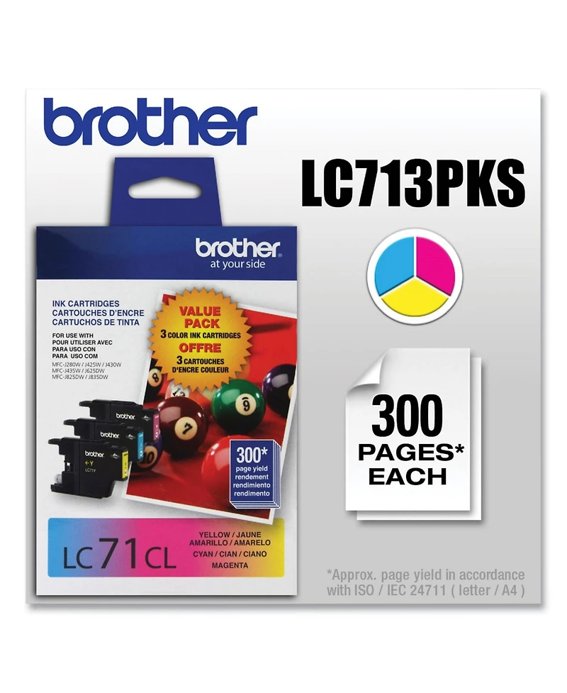 Brother LC713PKS Innobella 300 Page-Yield Ink - (3/Pack