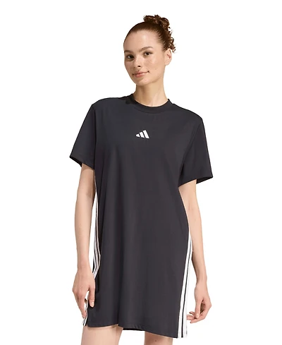 adidas Women's 3-Stripes Crewneck T-Shirt Dress