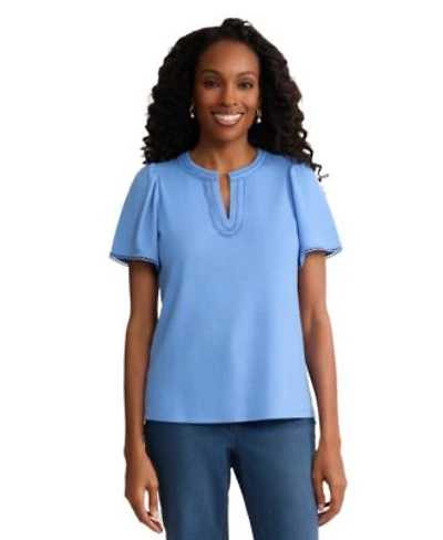 Jones New York Womens V Neck Top