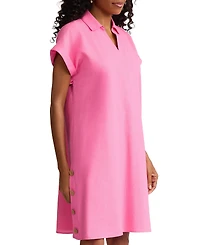 Jones New York Women's Short-Sleeve Collared V-Neck Dress