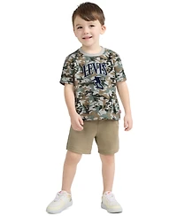 Levi's Boys' 2T-7 Camo Tee & Short Set