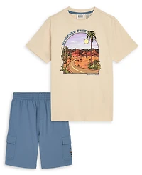 Scotch & Soda Little Big Boys 4-16 T-Shirt and Short, 2-Piece Set