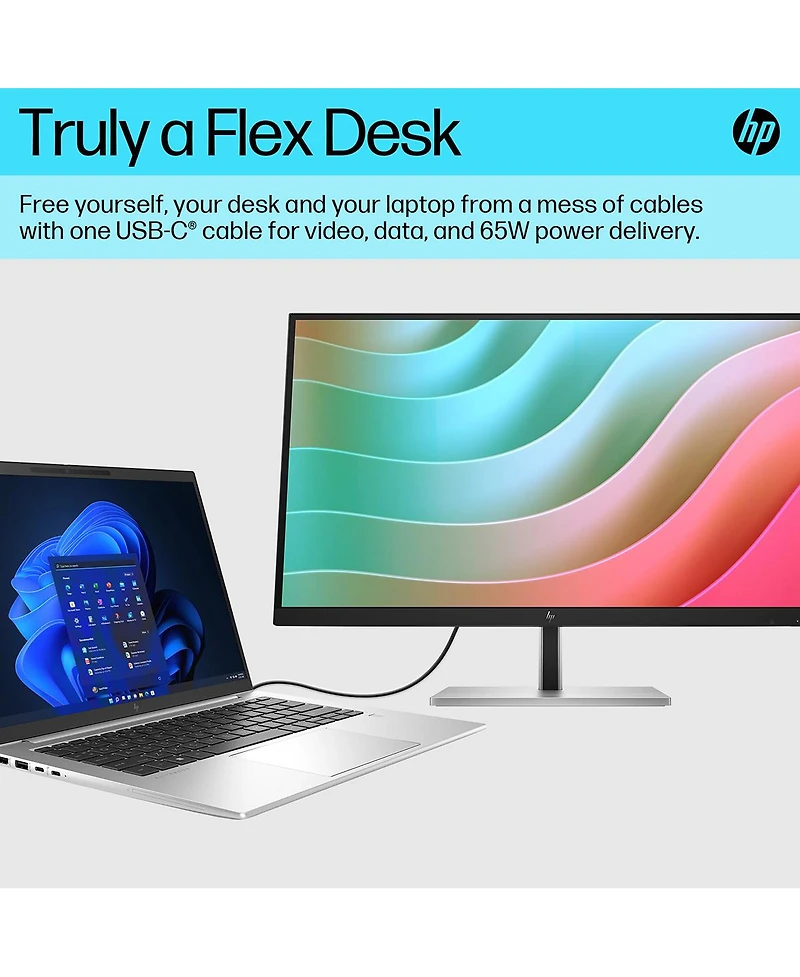 Hp E27k G5 27" 16:9 4K Ultra Hd Usb-c Ips Lcd Monitor