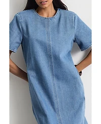 Warehouse Women's Denim Side Split Midi Dress