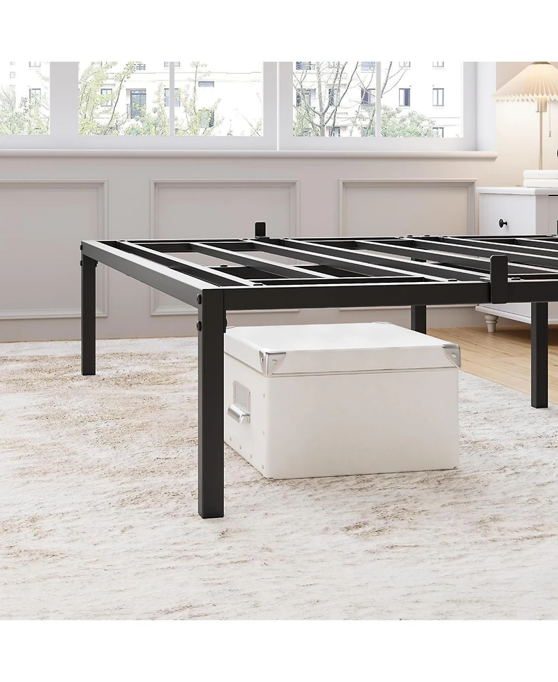 gaomon Queen Metal Platform Bed Frame Heavy Duty Steel Slat Support No Box Spring Storage Noise Free Easy Assembly