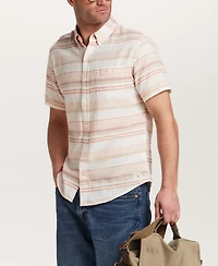 Weatherproof Vintage Men's Twill Stripe Button-Down Shirt