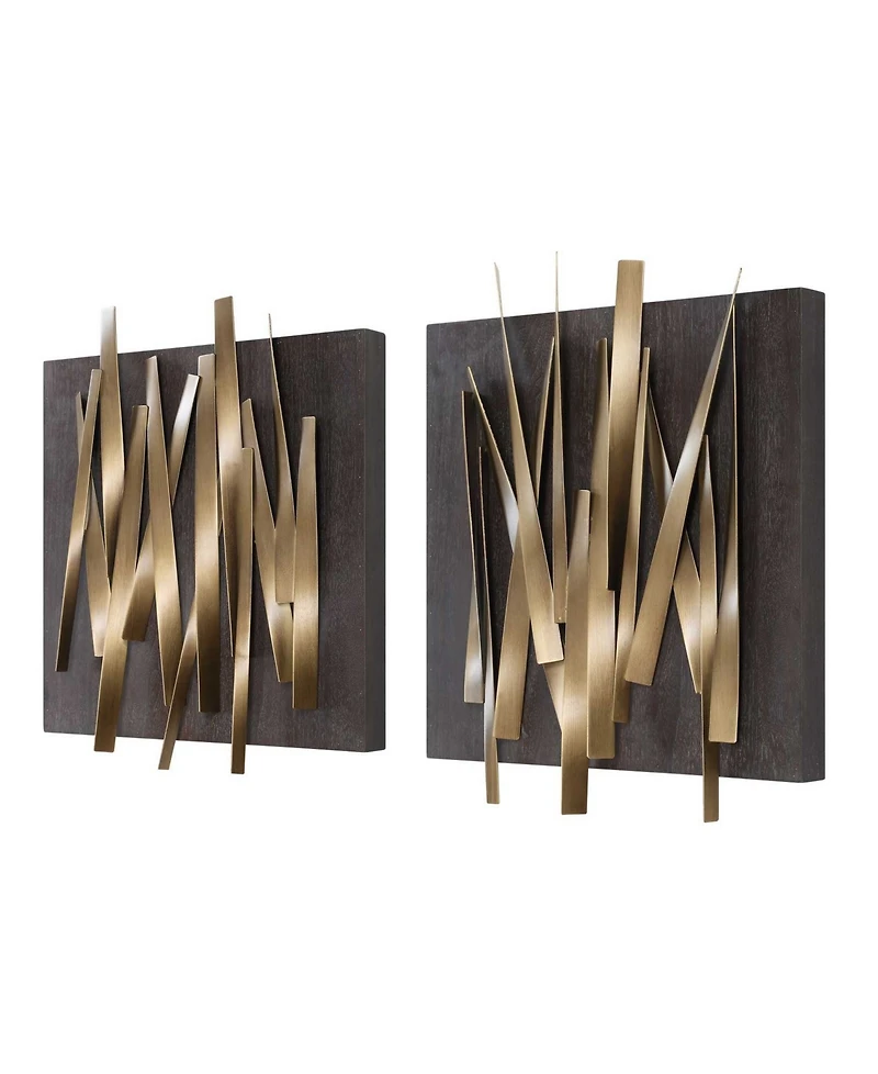 Uttermost Crosshatch Metal Wall Decor, Set of 2