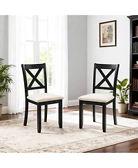 Streamdale Furniture Wooden Dining Chairs Set of 4 with Padded Seat